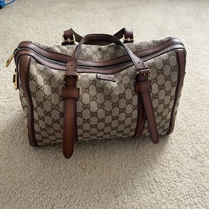 Gucci lady web Original GG canvas Boston bag